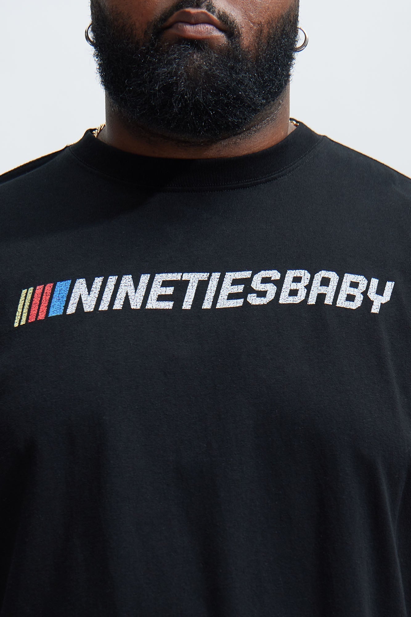 90's Till Infinity Oversized Short Sleeve Tee - Black